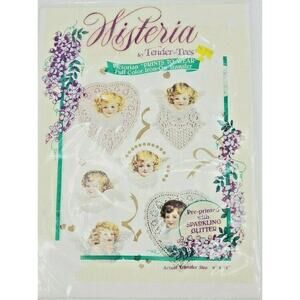 Vintage 90s WISTERIA Victorian Cherub Angels Iron On Transfers Cottagecore FC-24